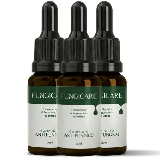 Kit 3 Óleos Essenciais Pronto para Fungos Pé Unhas 20ml Fungicare