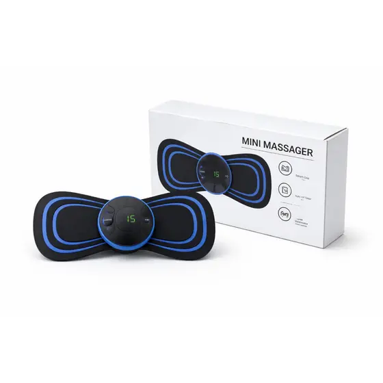 Mini Massageador Elétrico Portátil Recarregável Cervical Alivia Dores Corpo Pescoço Coluna Pernas ombro