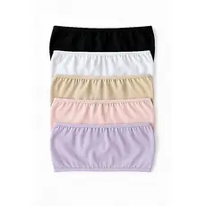 KIT 5 TOP FAIXA INFANTIL JUVENIL ALGODÃO CROPPED TOMARA QUE CAIA SEM ALÇA
