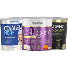 Kit 3x Colágeno Verisol Ácido Hialurônico Roxinho + Noite + Thermo Lift 200g Nutrilibrium
