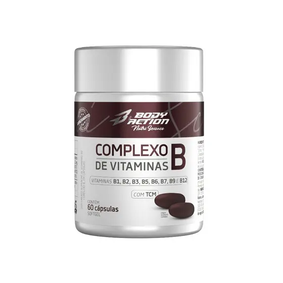 Complexo de Vitaminas B 60 Cápsulas Soft Gel Bodyaction