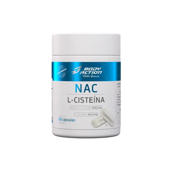 Nac Acetilcisteína 600mg L-Cisteína 445mg 60 Caps Bodyaction