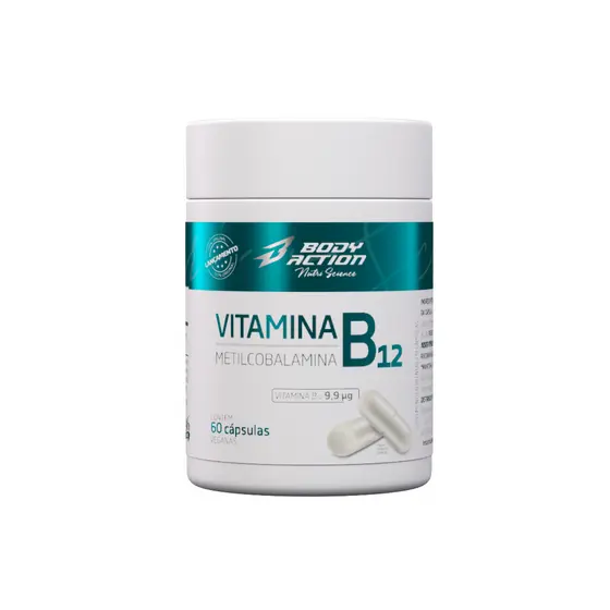 Vitamina B12 Metilcobalamina 60 Cápsulas Bodyaction
