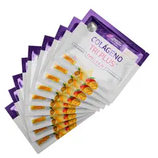 Kit 9x Colágeno Verisol Tri Plus Tipo 1 Tipo 2 e 3 - Sachê Dose Única 7g Bodyaction