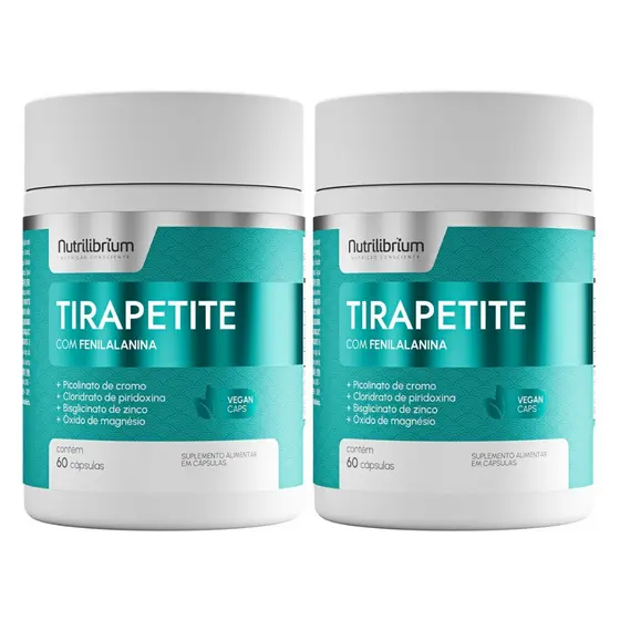 Kit 2x Tirapetite Cromo Zinco Magnésio Total 120 Caps Nutrilibrium