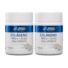 Kit 2x Colágeno Tipo 2 com Ácido Hialurônico 30 Caps  - 2 Meses - Bodyaction