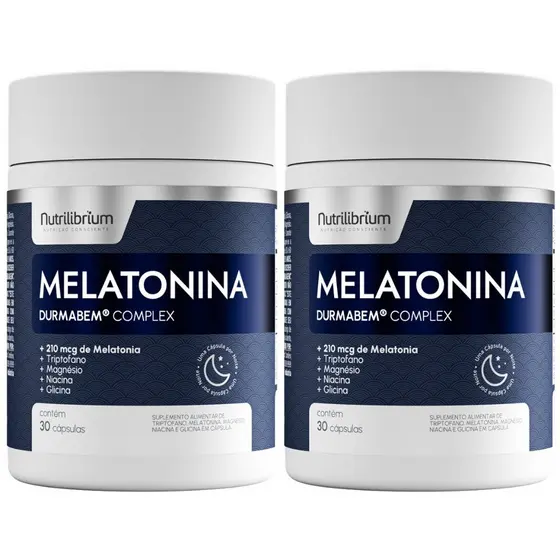 kit 2x Melatonina com Triptofano Magnésio - 2 Meses Nutrilibrium