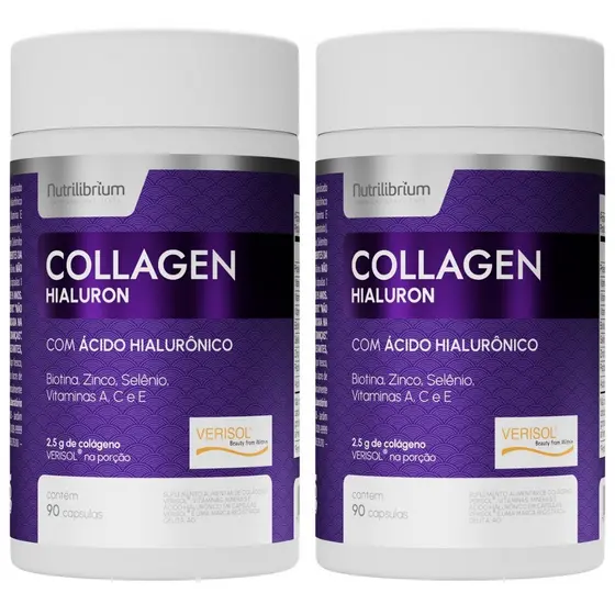 Kit 2x Colágeno Verisol Com Ácido Hialurônico 180 Cápsulas Nutrilibrium