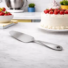 Espátula para Cortar Bolo Torta e Pães de Aço Inox Multiuso Universal 25Cm