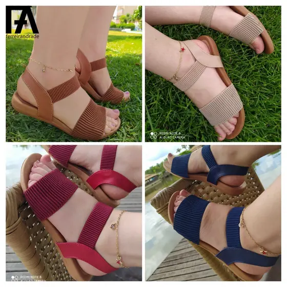 Sandália Feminina Rasteirinha Casual Promoção Dia a Dia Conforto