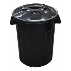 Lixeira Preta Cesto De Lixo Grande Cozinha 100 Litros Reforçado Cor Preto