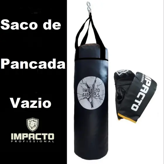 Saco De Pancada 90 Cm Profissional + Luva Bate Saco Impacto