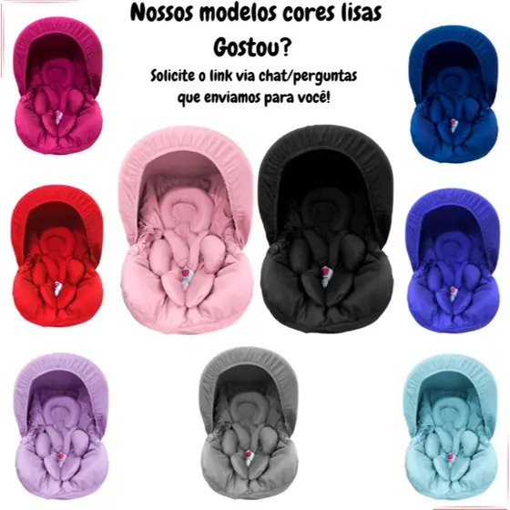 Kit 5 Peças Bebê Conforto Capa Protetor Cinto Capota Apoio de Corpo Microfibra Oferta Promoção