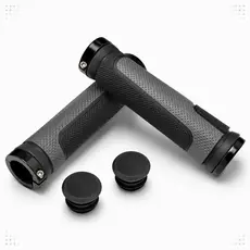 Manopla Punho Mtb 2 Travas Aluminio Borracha Bike Grip
