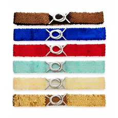 Cinto Paite Elástico com Lantejoulas Sortido – Brilhante, Fashion e Ajustável