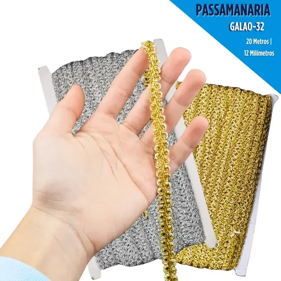 Fita Galão/ Passamanaria 32 - Rolo com 20 Metros - CRIAR