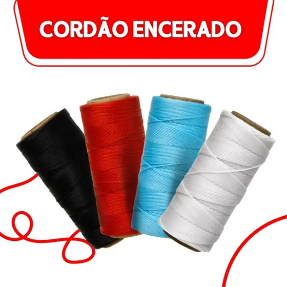 Cordão Encerado 1mm C/100 Metros | Ideal para Pulseiras Artesanato e Costura Criativa Diversas Cores