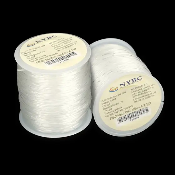 Fio de Silicone de 10" á 100" Metros - Ideal para Decoração, Artesanatos e Bijuterias - CRIAR