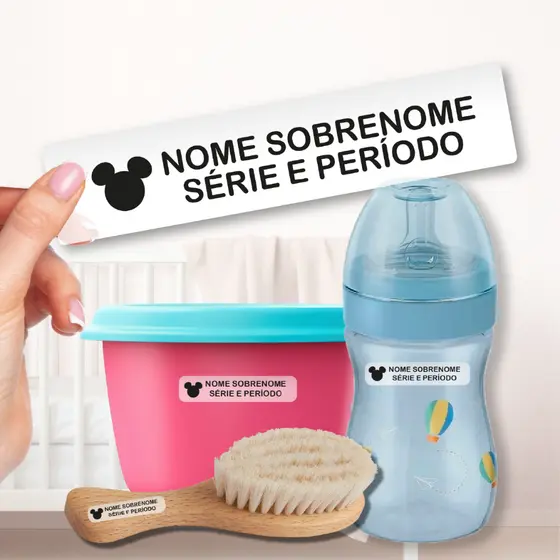 Etiqueta Escolar Personalizada, Nome e Série, Vários Temas