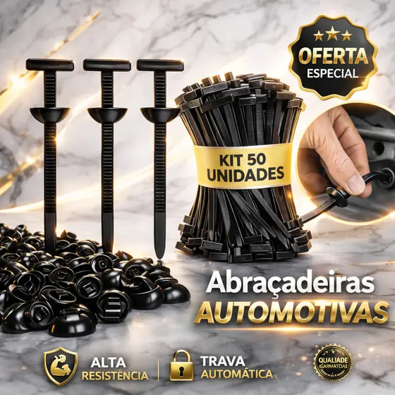 Kit 20/50/100  Abraçadeiras Com Travamento Automático Fivela Universal De Nylon Multifuncional