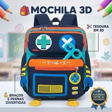 Mochila Infantil Escolar 3D Creche Menino Menina Com Braços E Pernas 28cm
