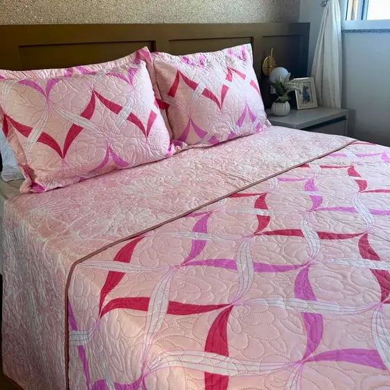 Kit Colcha Cobre Leito Solteiro Casal Queen King Bouti Dupla Face Estampado C/ Vies