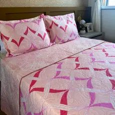 Kit Colcha Cobre Leito Solteiro Casal Queen King Bouti Dupla Face Estampado C/ Vies