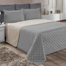 kit Colcha Cobre Leito Casal Queen 2,40x2,60 Dupla Face