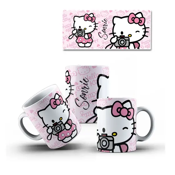 Caneca Hello Kitty COM NOME - Vários Modelos Personalizada