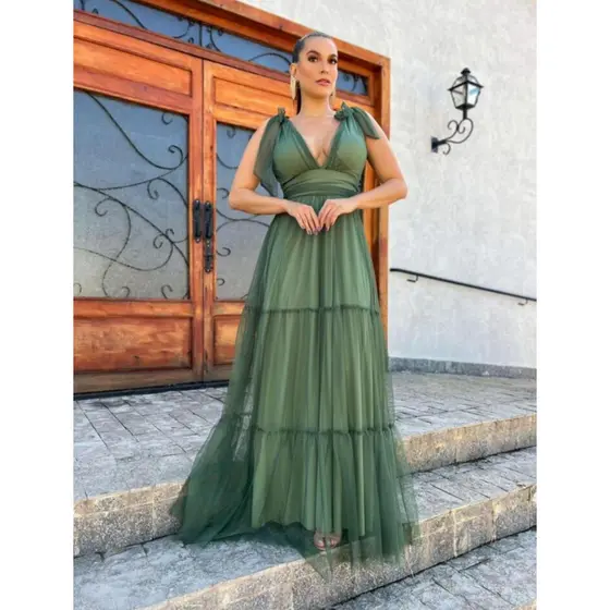 Vestido PÉTALA longo festa casamento madrinha debutante (Sem Brilho)