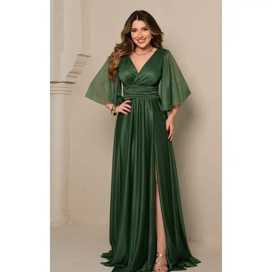 Vestido ANÁLIA PLUS-SIZE Festa Longo Madrinha Debutante Formatura Casamento