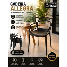 CADEIRA ALLEGRA UNITÁRIA SUPORTA 120KG RESISTENTE
