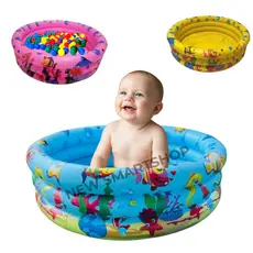 Piscina Infantil Inflável Redonda 3 Anéis Bebê Criança Verão Menino Menina 40 Litros 60cm