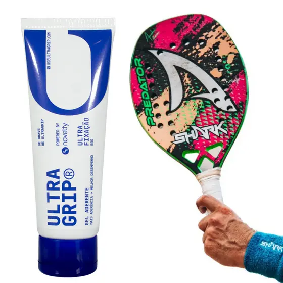 Gel Grip Aderente Ultragrip para Raquetes Beach Tênis Squash Para Mãos Melhora a Pegada 50g