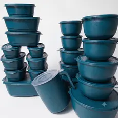 Kit 21 Potes Plásticos Multiuso para Alimentos e Mantimentos