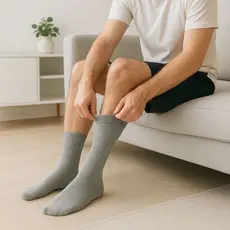 Kit Com 18 Pares Meias Cinza Masculina Cano Alto Longo Esporte Confortável Macia Trabalho Caminhada Academia