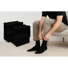 Kit 36 Pares De Meias Cano Longo Masculina Esporte Preta Confortável Macia Caminhada Academia Trabalho Algodão 38 ao 44