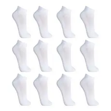 Meias Brancas Soquete  Cano Curto Macia Confortável Kit 24 Pares 40 ao 46 Unissex