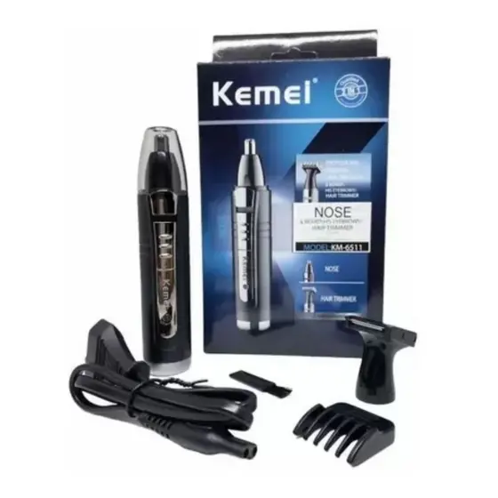 Máquina De Tirar Pelos - Nariz Barba E Cabelo Kemei Km-6511