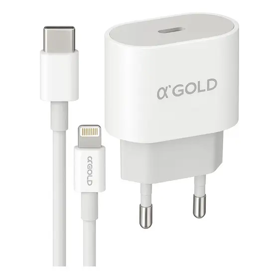 Carregador Turbo 30w Usb-c + Lightning Para iPhone