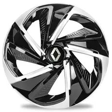 Calota Esportiva Nitro Aro 14 Black Silver Renault Clio Sandero Logan