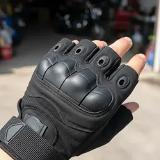 Luva Motociclista Meio Dedo Moto Motoqueiro Motoboy Proteção Preto Tamanho Unico