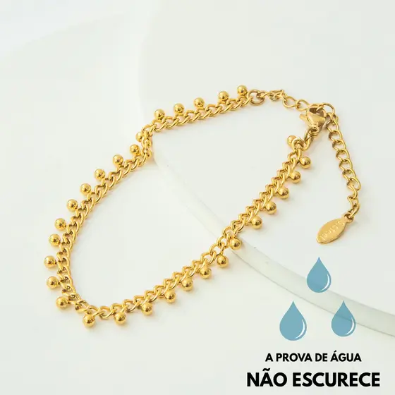 Pulseira Dourada Corrente Indiana Aço Inoxidável Feminina Minimalista Joia Elegante Estilo