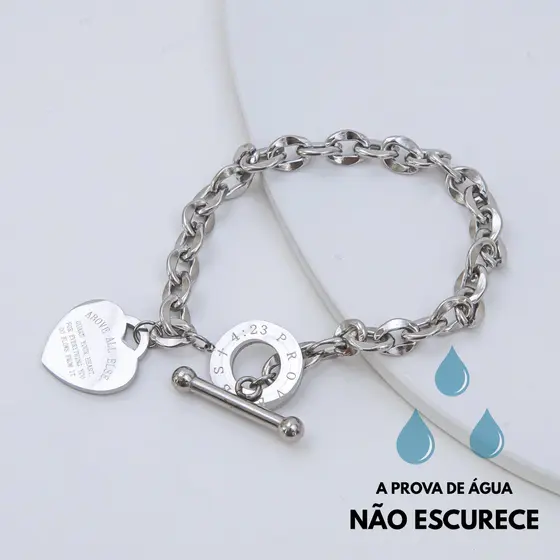 Pulseira Encaixe Aço Inoxidável Feminina Minimalista Joia Antialérgica Casual Elegante Moderna