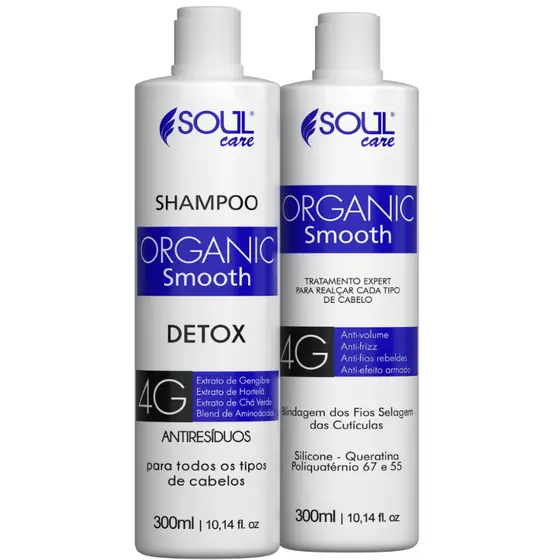 Selagem Capilar Orgânica Soul Care Sem Formol Redução de Volume Frizz e Cabelos Alinhados