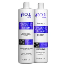 Kit Selagem Térmica Orgânica Sem Formol Anti Frizz Alinhamento dos Fios 2x1L