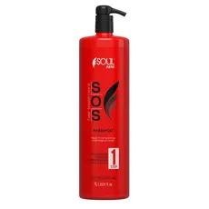 Shampoo de Reconstrução Capilar SOS Queratina e Cauterização Reparador de Pontas 1L
