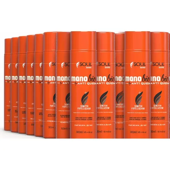 12 Unidades Shampoo Monobio Soul Care Antiqueda e Crescimento Capilar Profissional 300ml