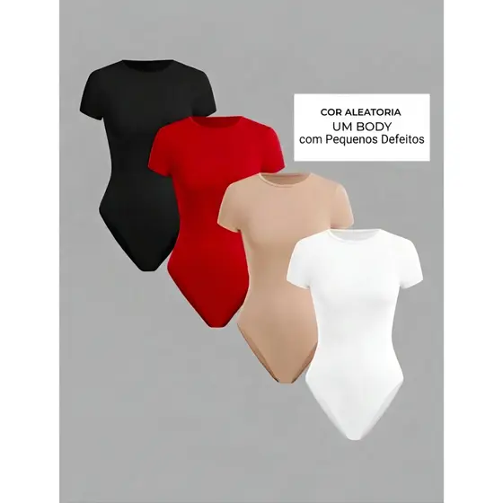 UM BODY FEMININO Gola Careca COM Pequenos defeitos