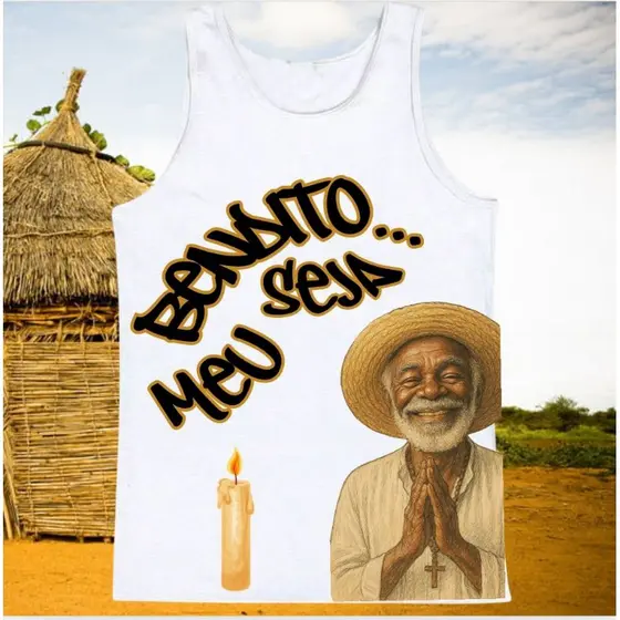 Camiseta Regata T-Shirt Algodão Preto Velho Umbanda Religião Afro Candomblé Orixa Xamanismo Ayahuasca